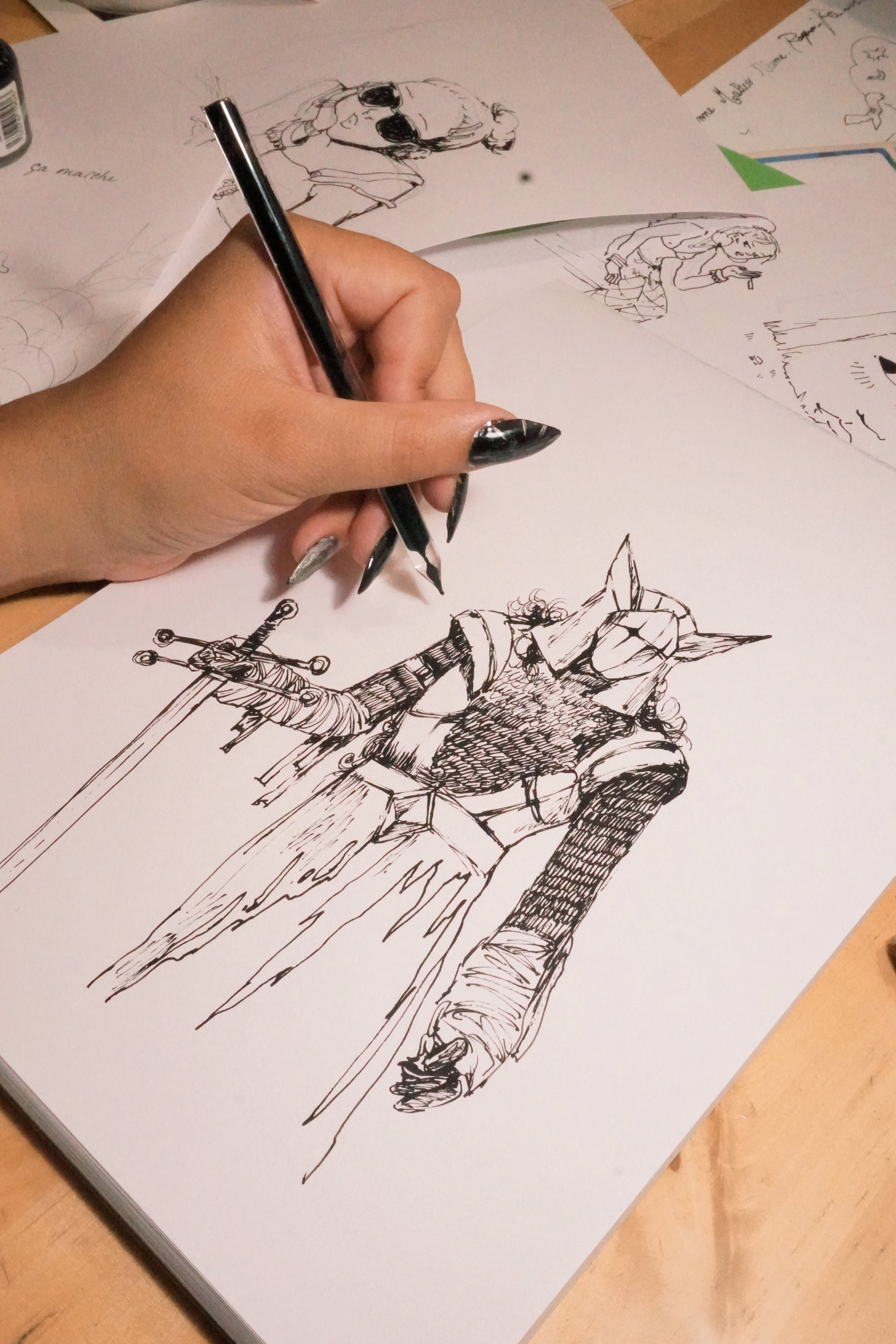 B1/ Plume en verre avec réservoir